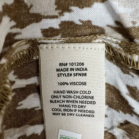 Soft Surroundings Womens Brown Leopard Print Kara‎ Dress 1X (18W-20W) NWT